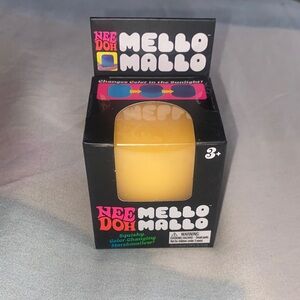 Nee Doh Mello Mallo Squishy Toy Yellow New